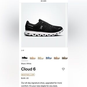 ON Running Shoes - Black and White Athletic Shoes